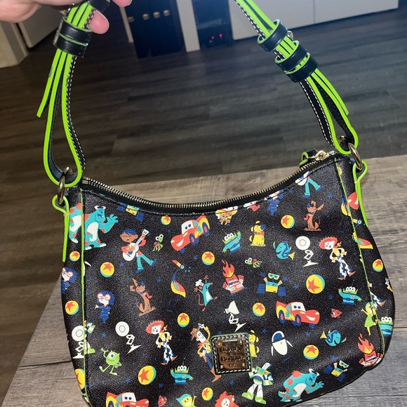 Disney Pixar Dooney & Bourke Black and Green Shoulder Bag - Picture 1 of 4